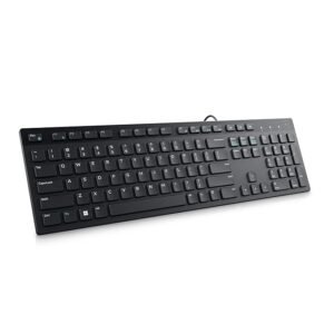 Dell KB216 Wired Multimedia Keyboard – Full Size, USB, Spill Resistant (Black)