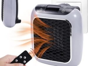 Handy Wall Plug Electric Heater – 800W Mini Room Heater with Digital Display & Remote Control