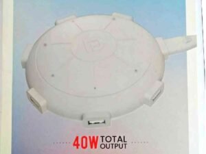 Charger- Portronics UFO Home Charger – 40W Multi-Port USB Charger (White)