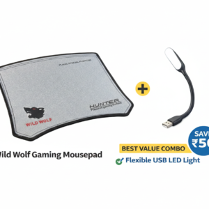 Mousepad- Wild Wolf Precision Gaming Mousepad with Flexible USB LED Light Combo | Pro Gamer Kit