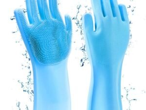 Magic Silicone Cleaning Gloves – Kitchen, Bathroom & Car Cleaning (Multi Color)