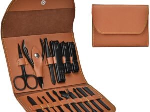 16 in 1 Stainless Steel Manicure & Pedicure Kit with Travel Case