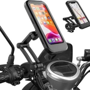 Universal Waterproof Mobile Holder for Bike & Bicycle – 360° Rotating Handlebar Phone Mount
