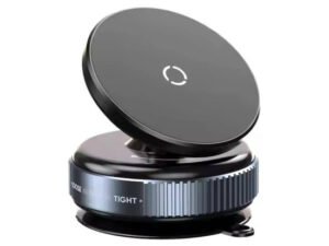 Vacuum Magnetic Car Phone Holder – 360° Rotating Dashboard Mount