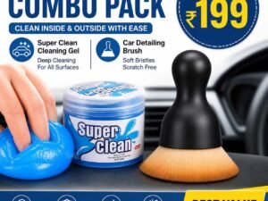 Car Cleaning Gel + Detailing Brush Combo Pack (Only ₹199)