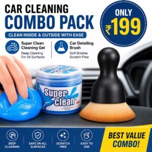 Car Cleaning Gel + Detailing Brush Combo Pack (Only ₹199)