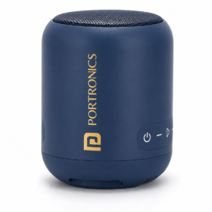 Portronics SoundDrum 1 12W Portable Bluetooth Speaker with Bluetooth 5.3, 360° Surround Sound, TWS Pairing, USB Playback & Type-C Fast Charging (Blue)