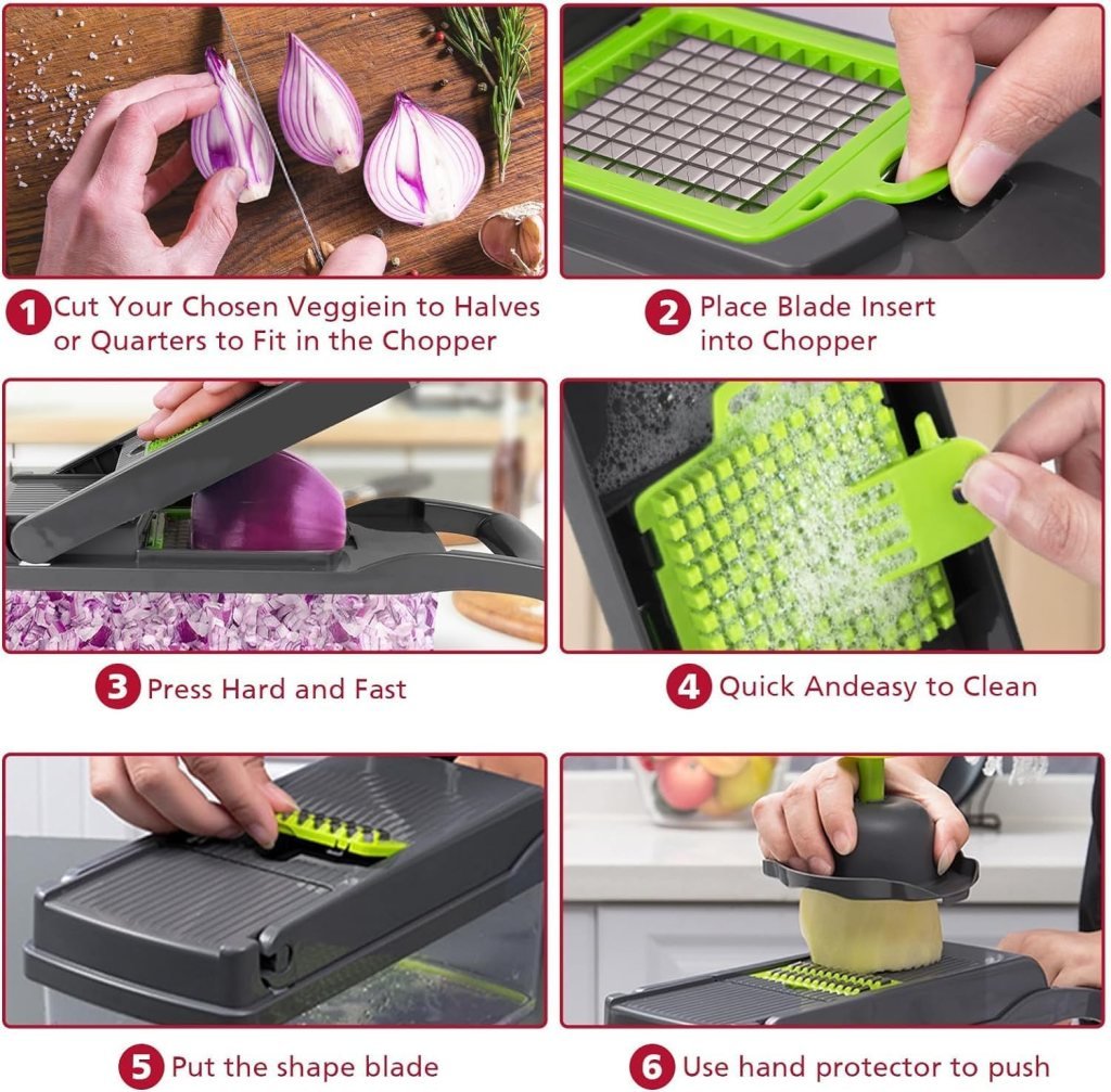 Chopper- 14-in-1 Vegetable Chopper & Veggie Slicer – Multipurpose Dicer, Grater & Cutter - Image 3