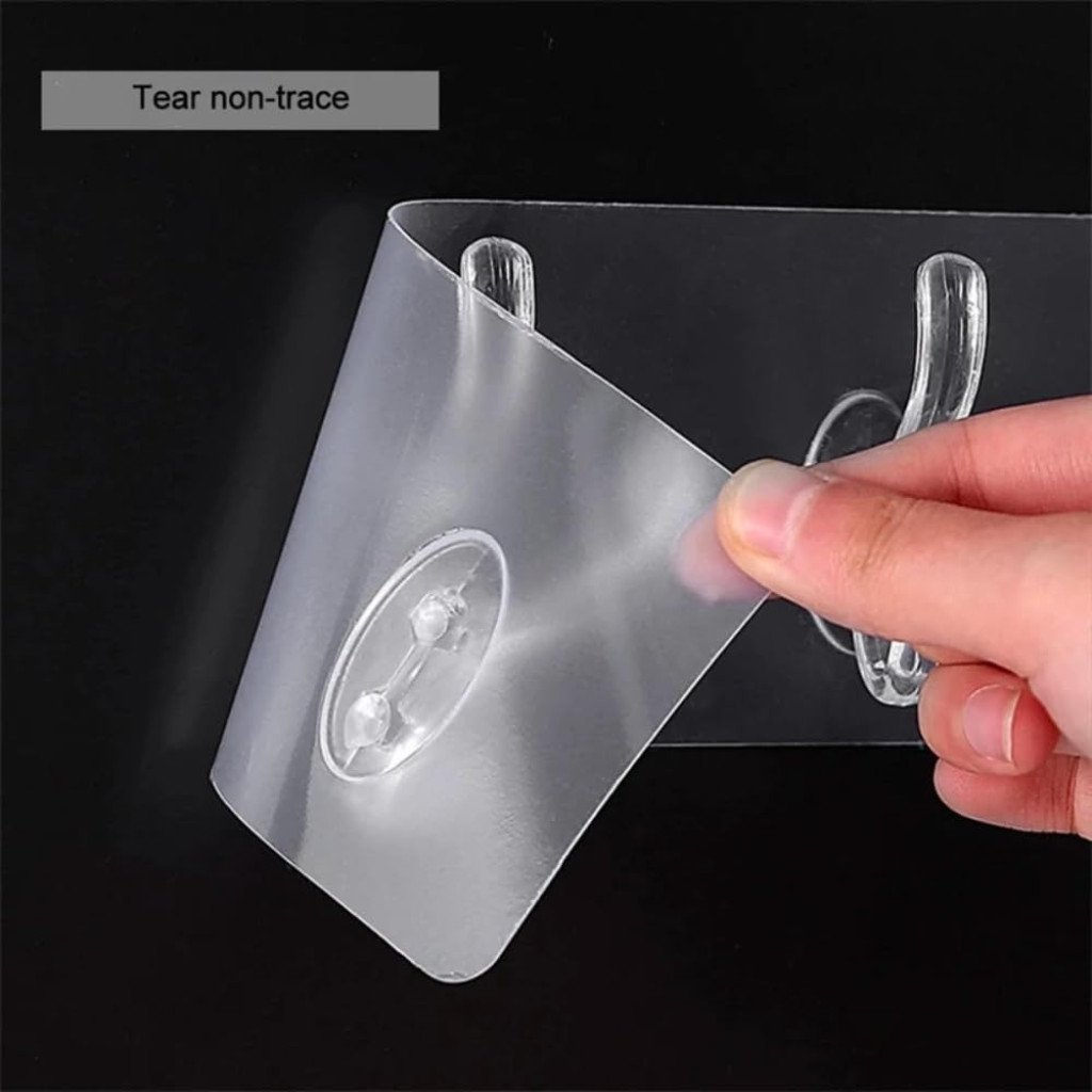 Wall Hooks- Self-Adhesive Wall Hooks – Pack of 4 Strips (24 Hooks Total) - Image 3