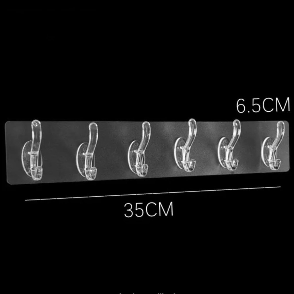 Wall Hooks- Self-Adhesive Wall Hooks – Pack of 4 Strips (24 Hooks Total) - Image 4