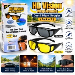 HD Vision Day & Night Yellow Riding Goggles (Pack of 2)
